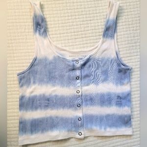 American Eagle blue tie dye tank